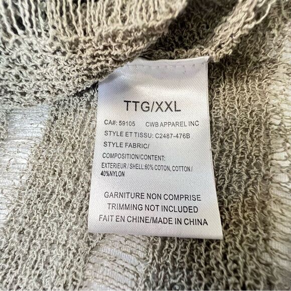 Charlie B. Collection Sleeveless Sage Semi-sheer Tunic Tassel Size XXL NWT - Picture 11 of 14